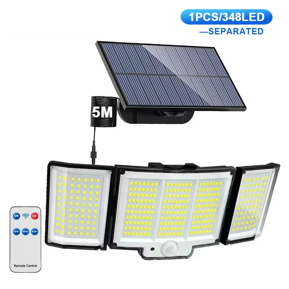 Outdoor Solar Powered Motion Light with 3 Modes