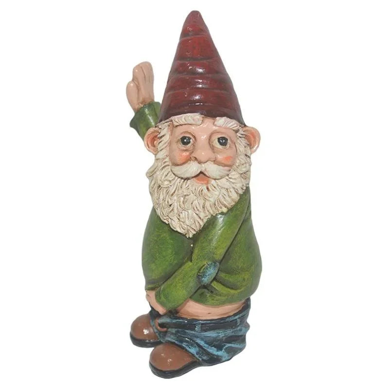 Unique Garden Gnome Statue with Long White Beard
