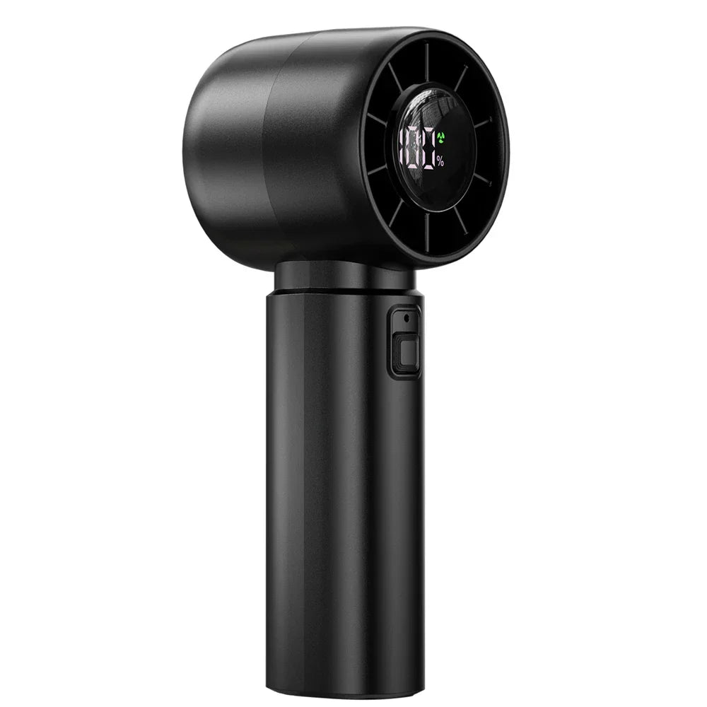 Portable Mini Handheld Fan with LED Screen & 5 Speeds