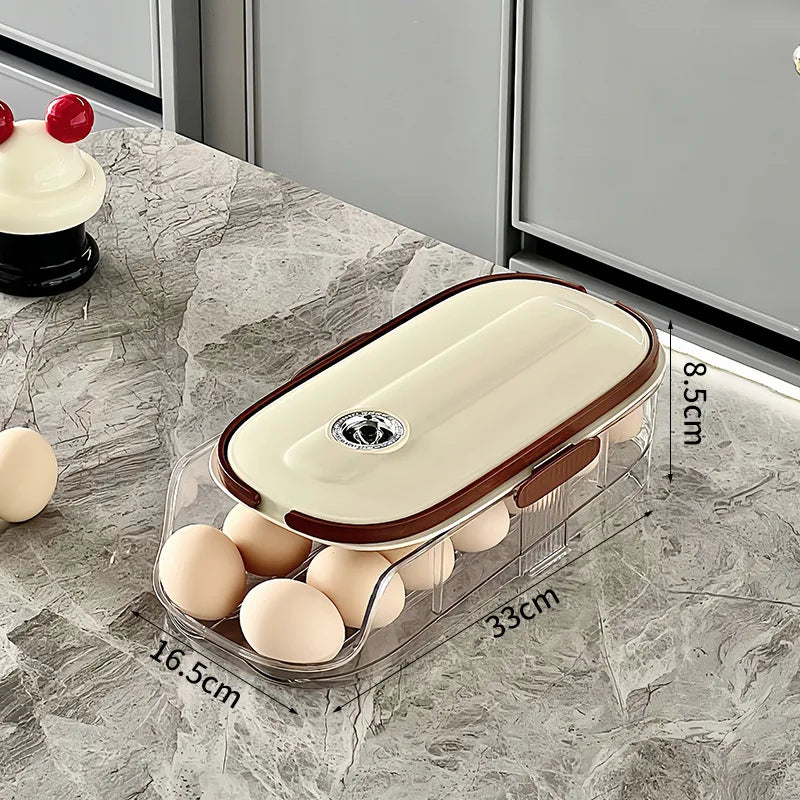 Clear Stackable Refrigerator Egg Tray Storage