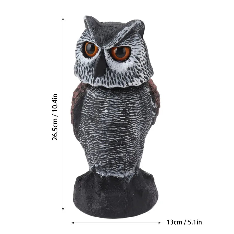 Outdoor Bird Repellent Owl Statue Defender