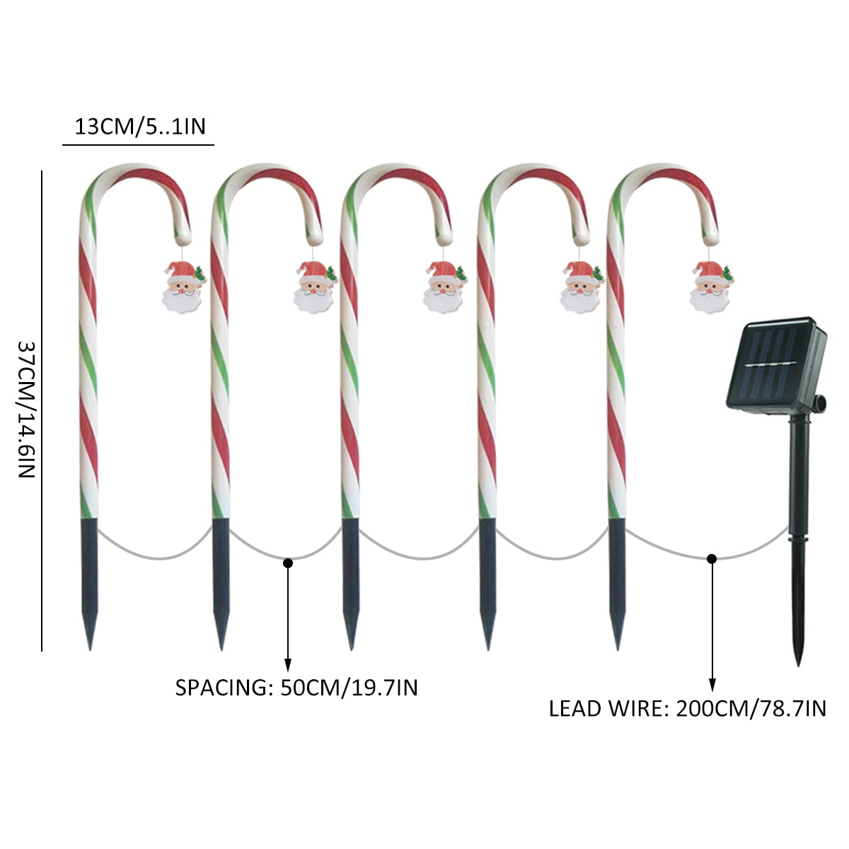 Colorful Outdoor Solar Powered LED Lamp