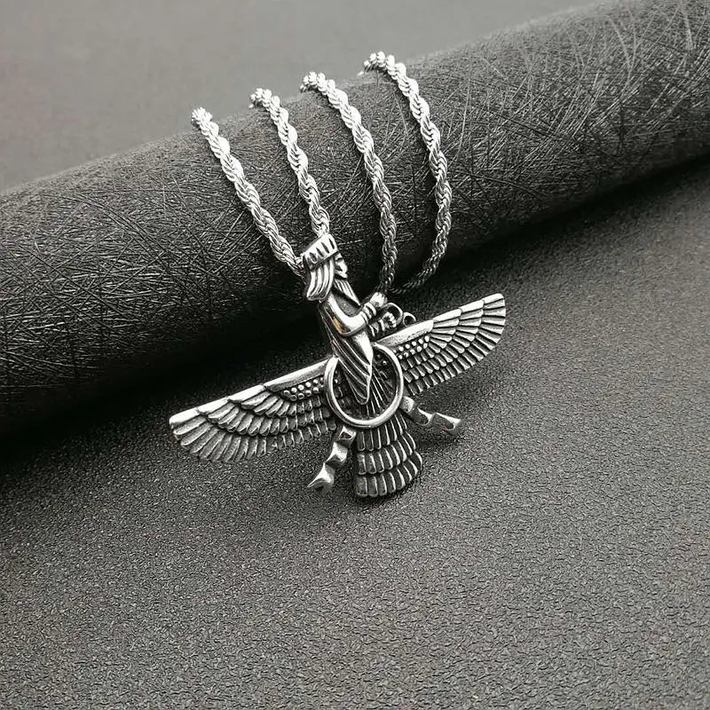 Religious Faravahar Symbol Pendant Necklace