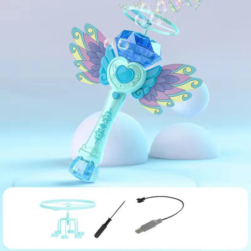 Colorful Heart Shaped Bubble Blower Toy
