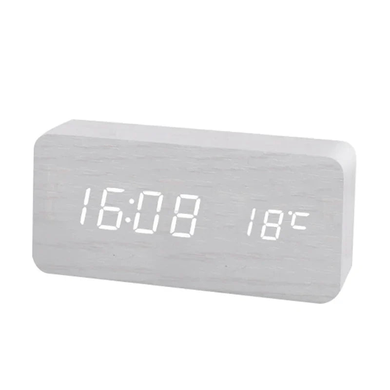 Rustic Wood Digital Wall Clock