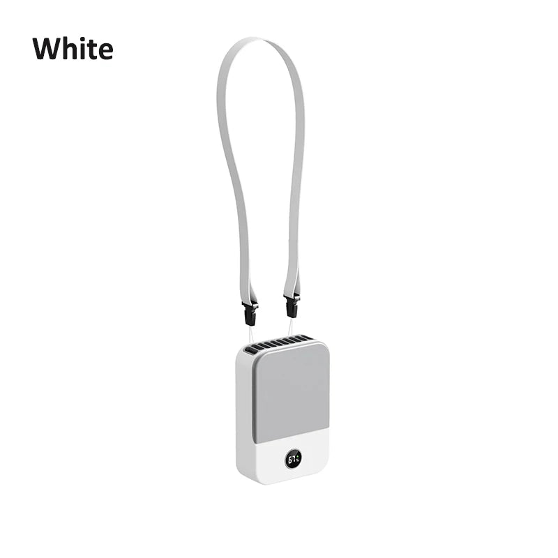 Compact Portable Neck Fan with 3 Speeds and USB Charging