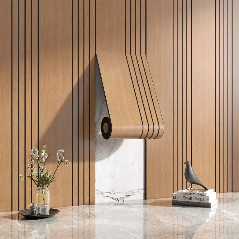 Textured Wood Grain Wall Stickers Self Adhesive Decor