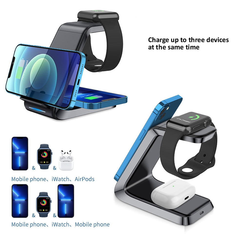Fast 3 in 1 Magnetic Phone Charging Dock