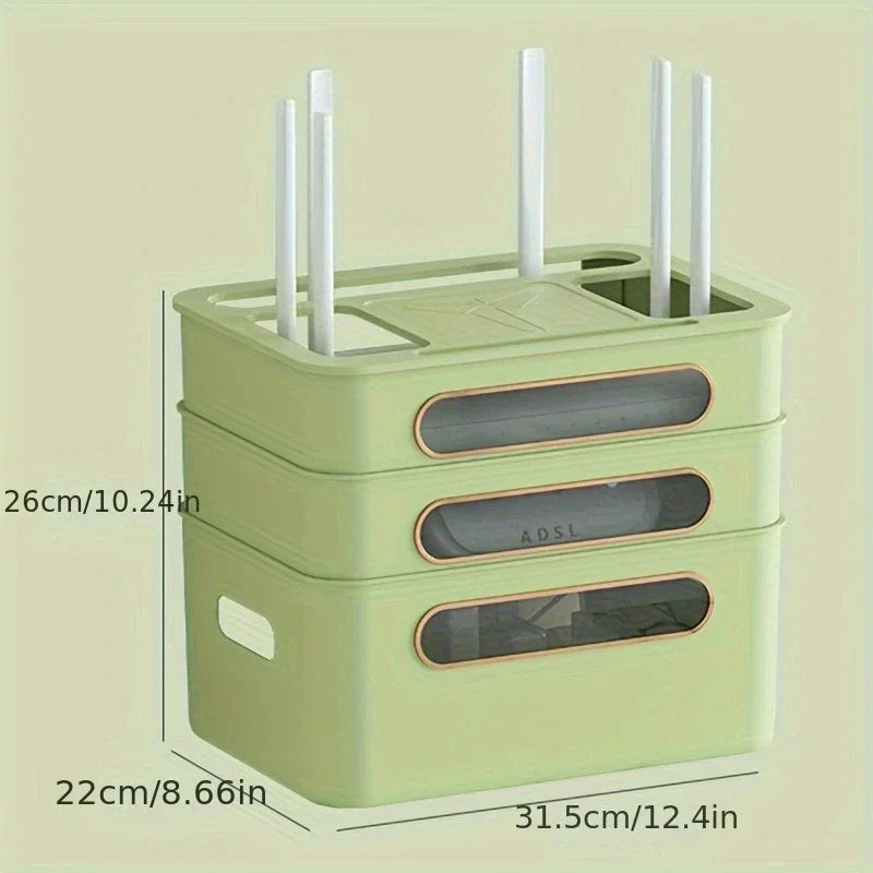 Wireless Router Storage Case with Cable Organizer