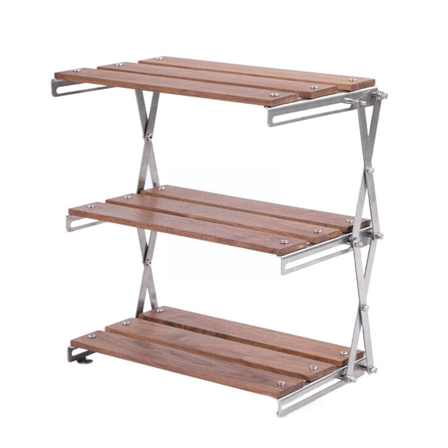 Space Saving 3-Tier Folding Storage Shelf