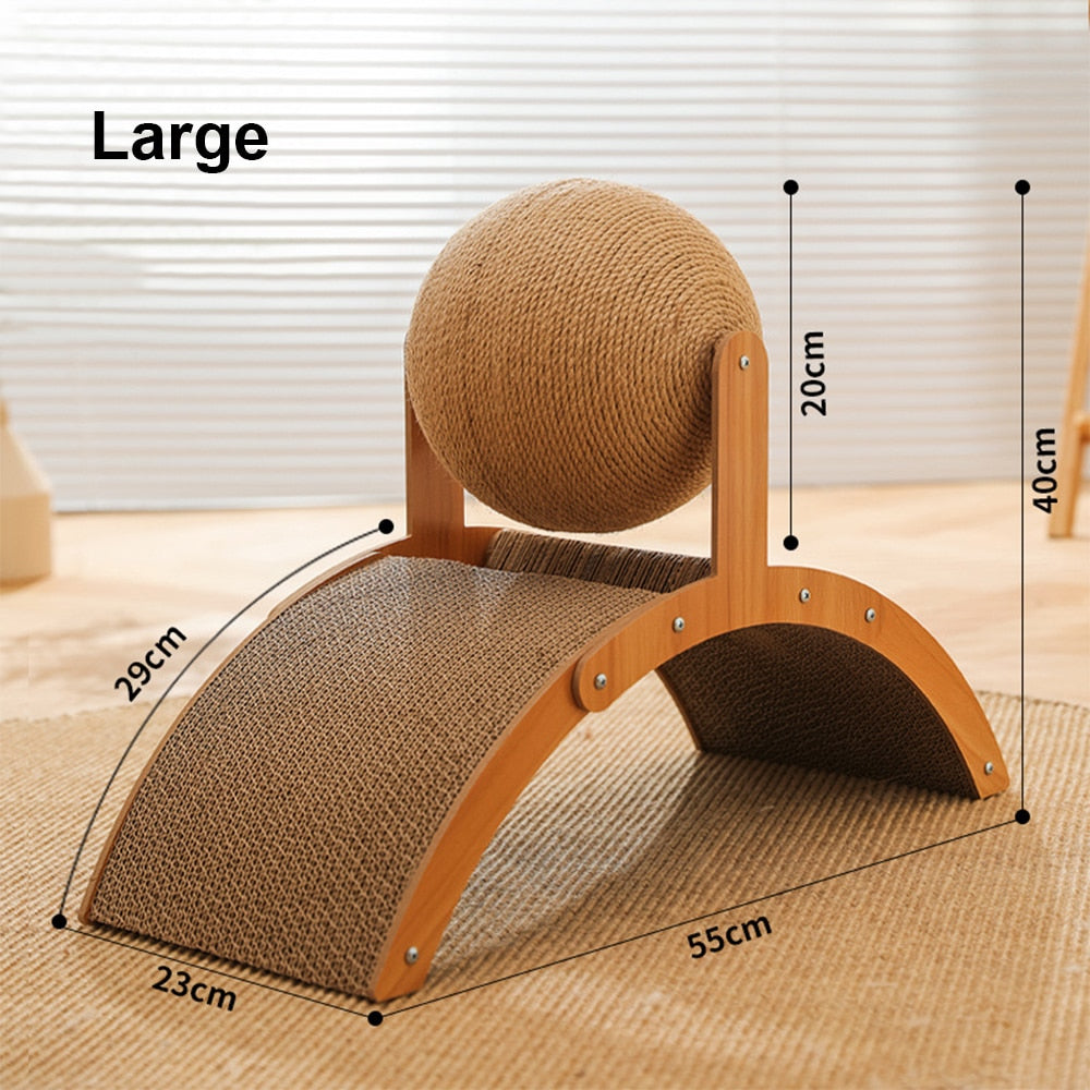 Natural Wood Kitty Play Scratcher Board