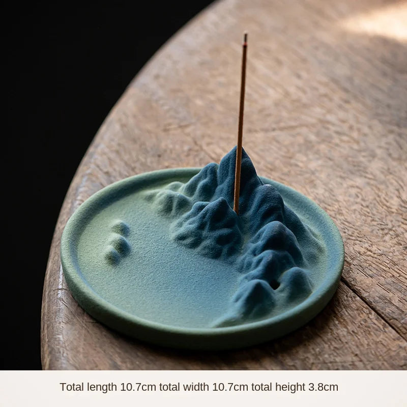 Serenity Mountain Ceramic Waterfall Incense Holder