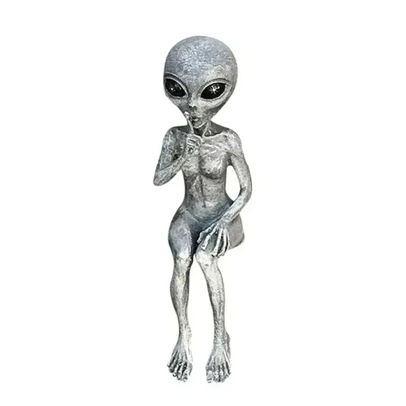 Alien Garden Statue UFO Decor Figurine