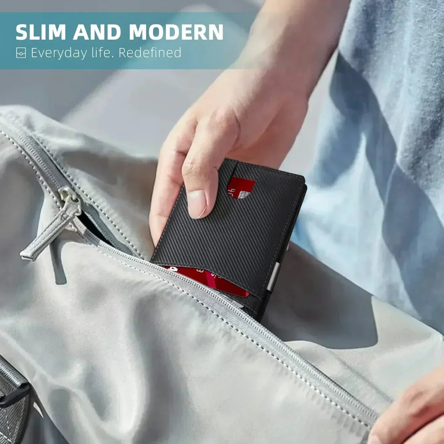 Secure Leather Travel Wallet – Thin RFID Blocking Wallet for Men