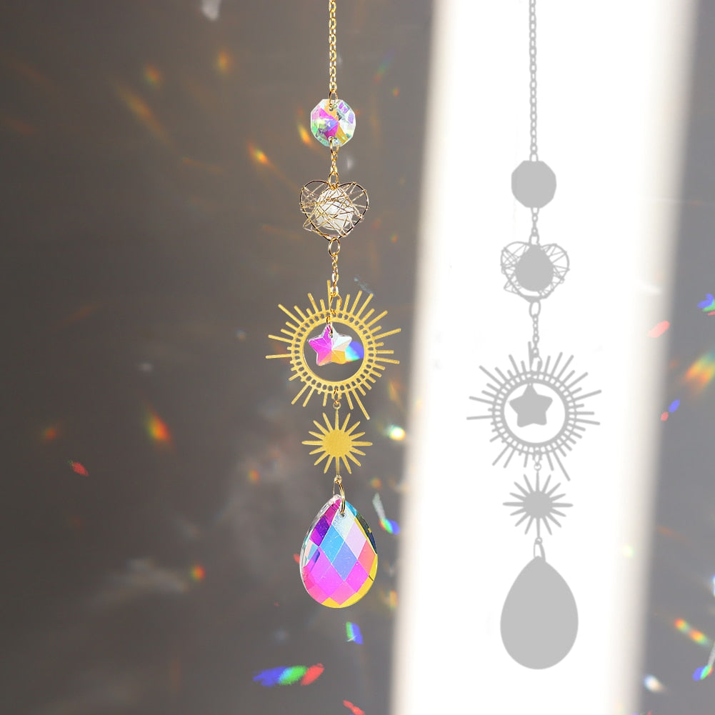 Beautiful Crystal Wind Chime Sun Catcher Ornament