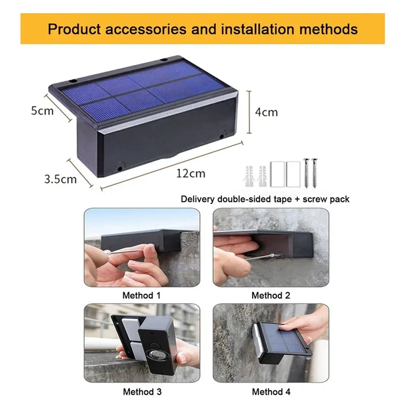 Outdoor Solar Powered LED Wall Lamp Waterproof