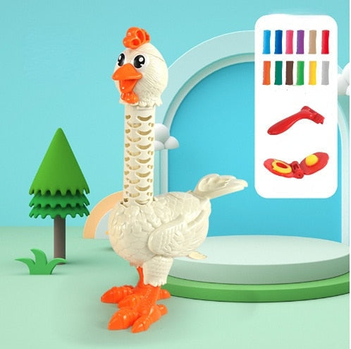Fun Plush Feathered Chick Toy