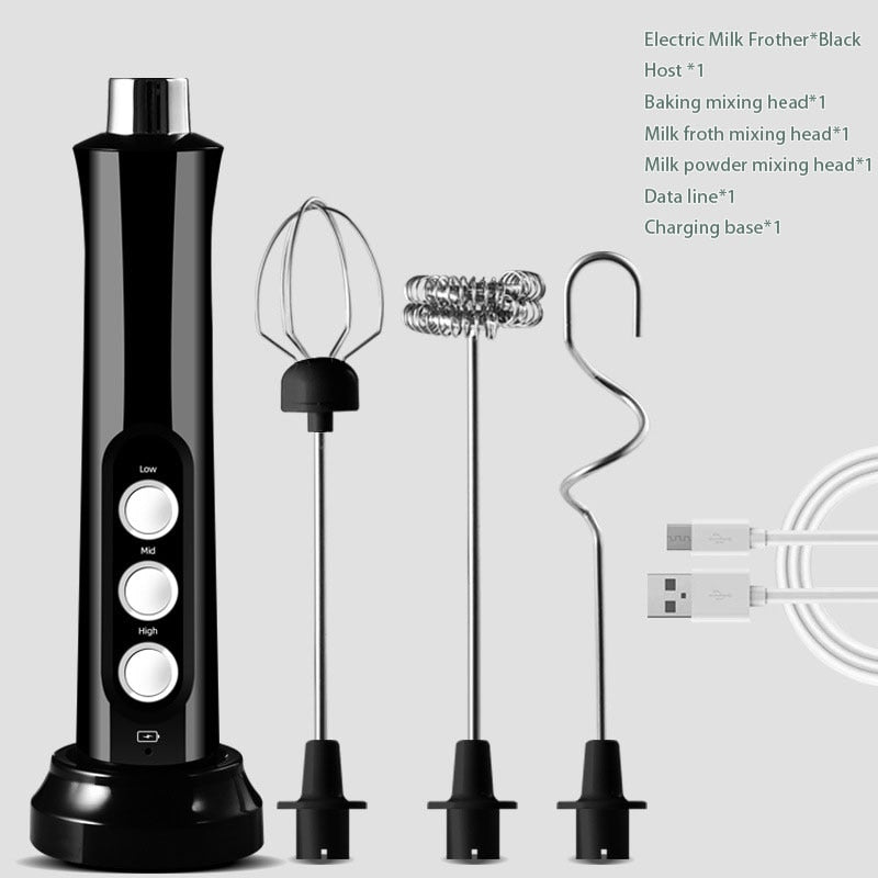 Compact 3 in 1 Electric Milk Frother Machine