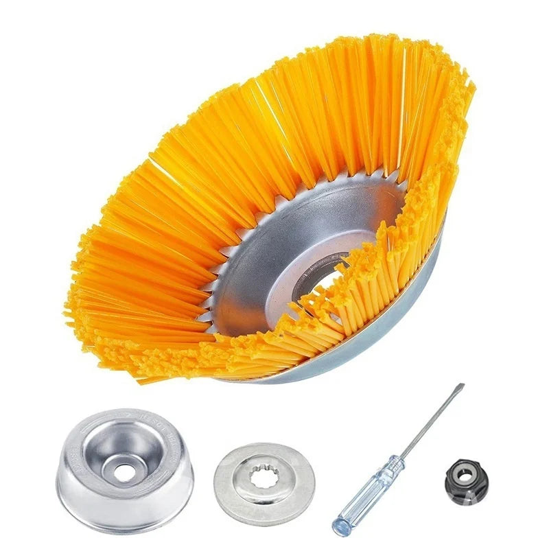 Heavy Duty 8-Inch Weed Trimmer Wheel with Nylon Bristles