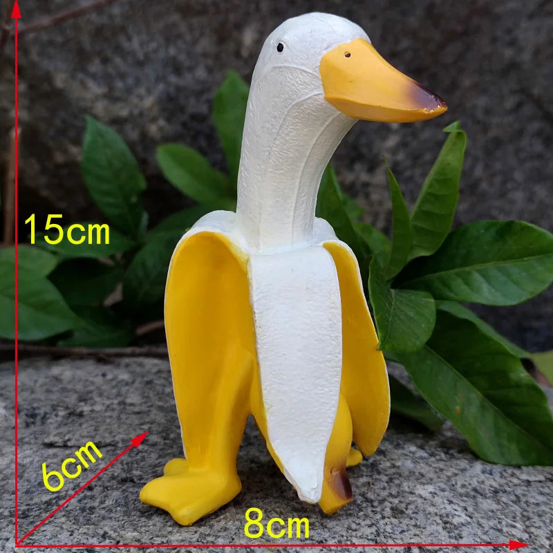 Funny Animal Garden Statue Quirky Duck Figurine