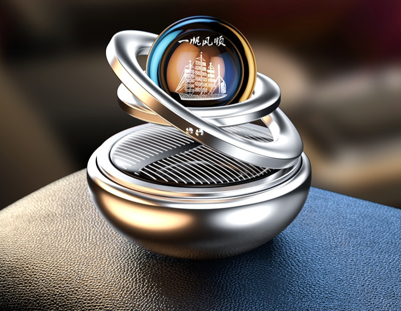 Premium Car Air Freshener with Solar Power and 360 Rotation
