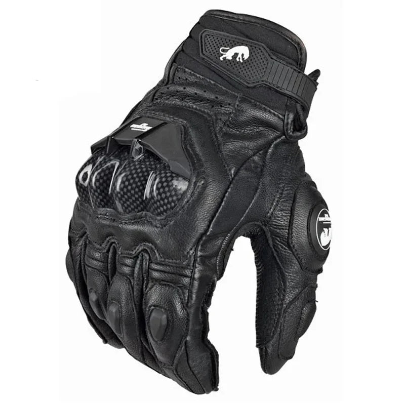 Durable Leather Motorcycle Gloves Waterproof Touchscreen