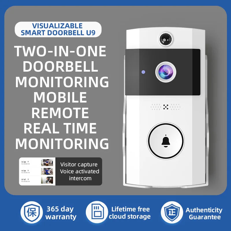 Weatherproof Wireless Solar Video Doorbell Camera