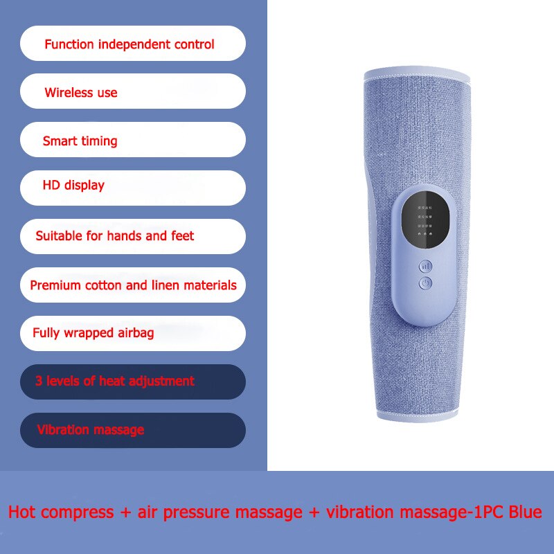 Compact Wireless Leg Massager with Vibration Therapy - Fesara