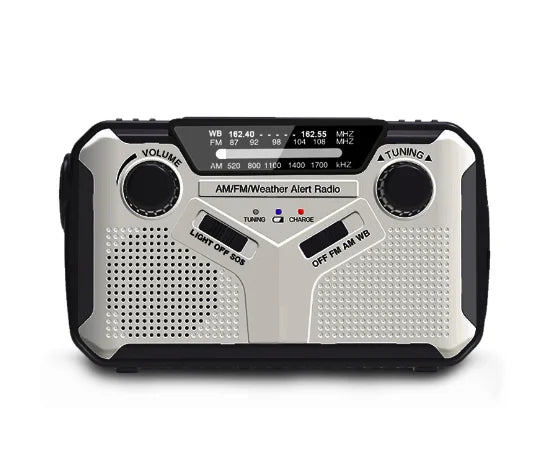 Compact Emergency Radio with Flashlight and Power Bank