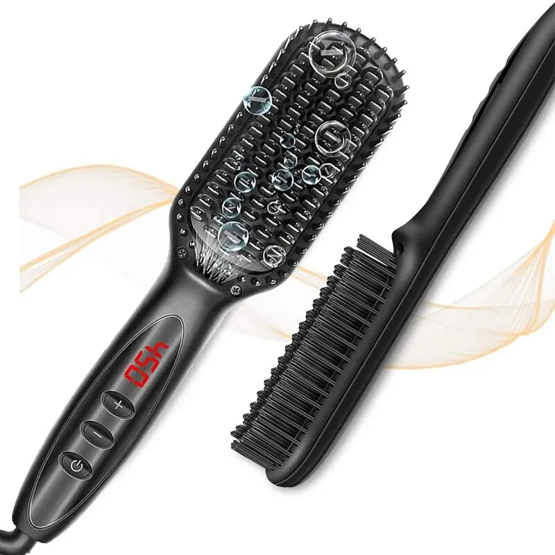 2 in 1 Hair Straightening Brush - Fesara
