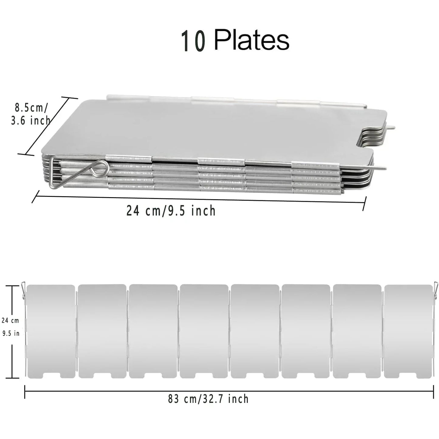 Portable Stainless Steel Camping Windscreen