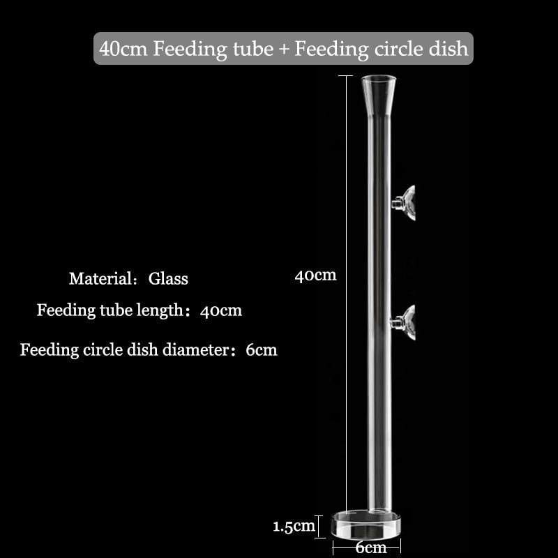 Clear Glass Fish Food Feeder Tube
