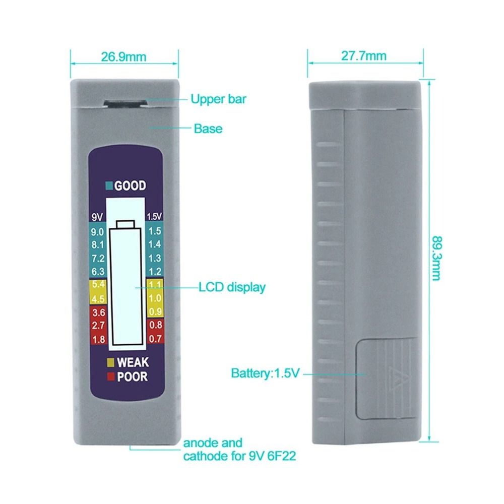Accurate Universal Battery Voltage Tester LCD Display