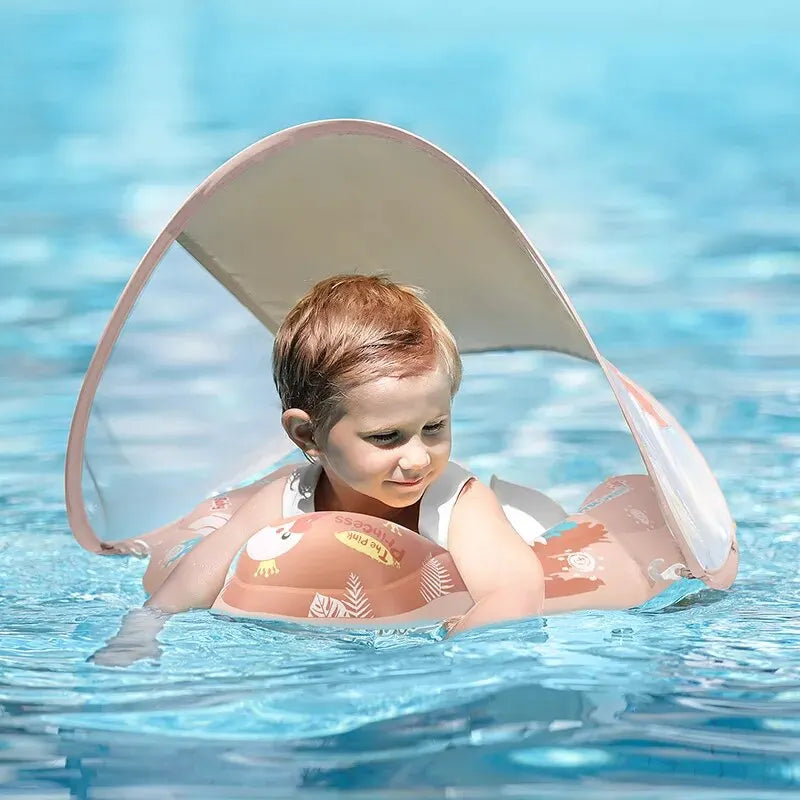 Baby Pool Float with UV Sun Shade & Safety Support