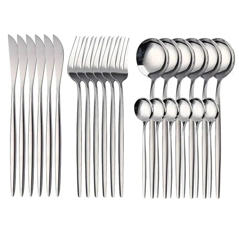 Premium Silverware Set 24-Piece For Elegant Dining