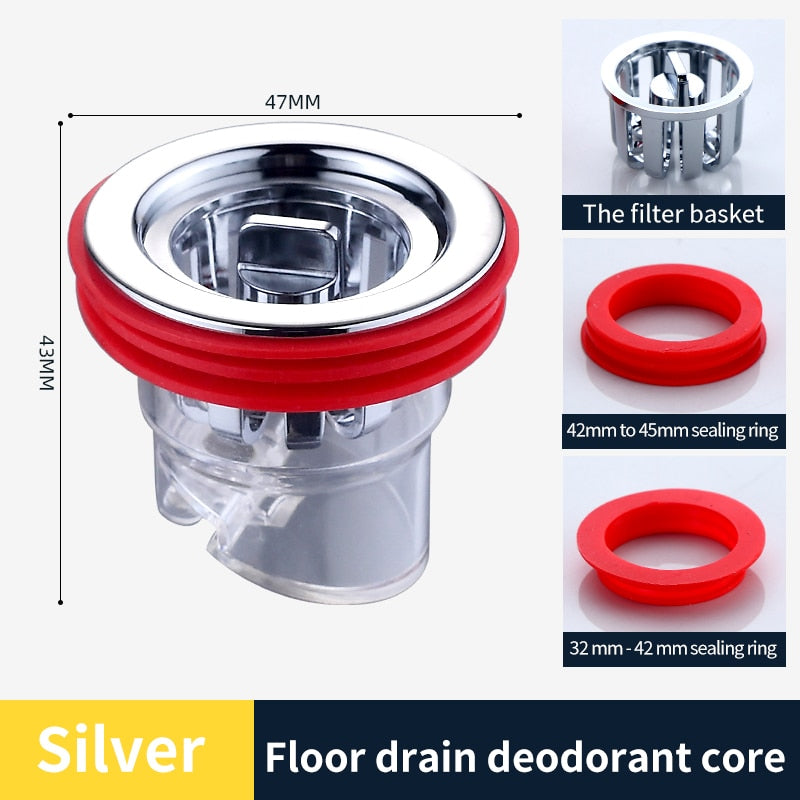 Effective Bathroom Drain Odor Stopper Filter Plug