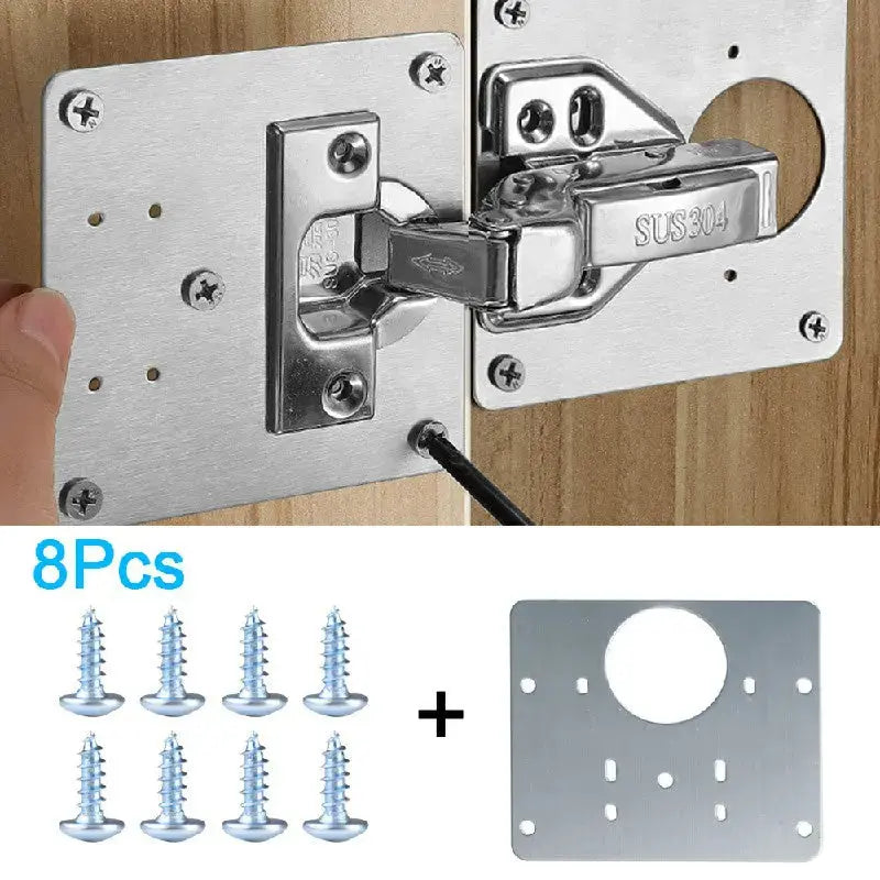 Fesara 2+2 Hinge Fixing Plates Kit with Screws Included