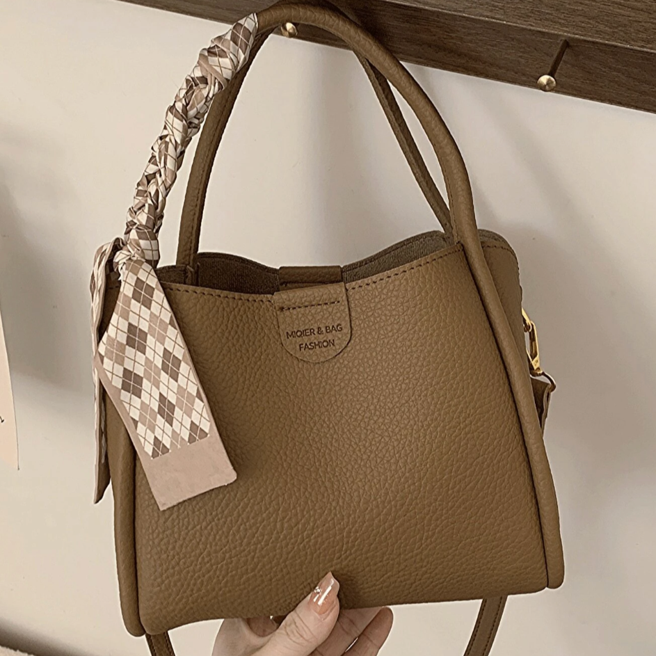 Fashionable Womens Crossbody Bag with Lychee Pattern