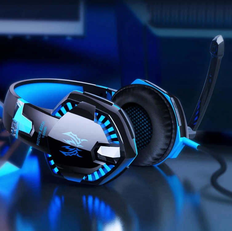 Pro Gaming Headphones with Deep Bass and Microphone
