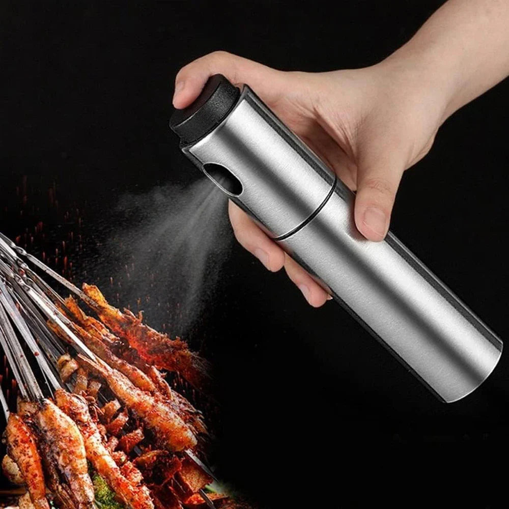 Premium Oil Sprayer Bottle - 100ml Stainless Steel Refillable
