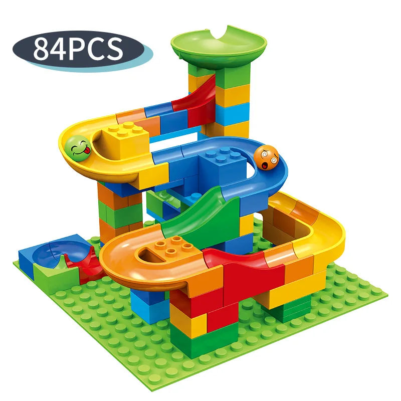 Colorful Marble Run Building Blocks Set