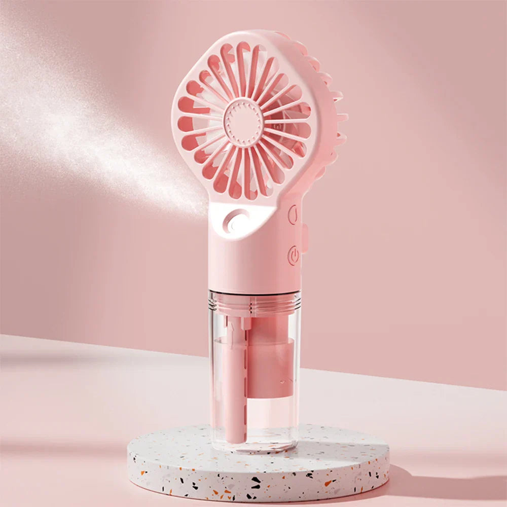 Compact Personal Misting Fan with USB Rechargeable Design