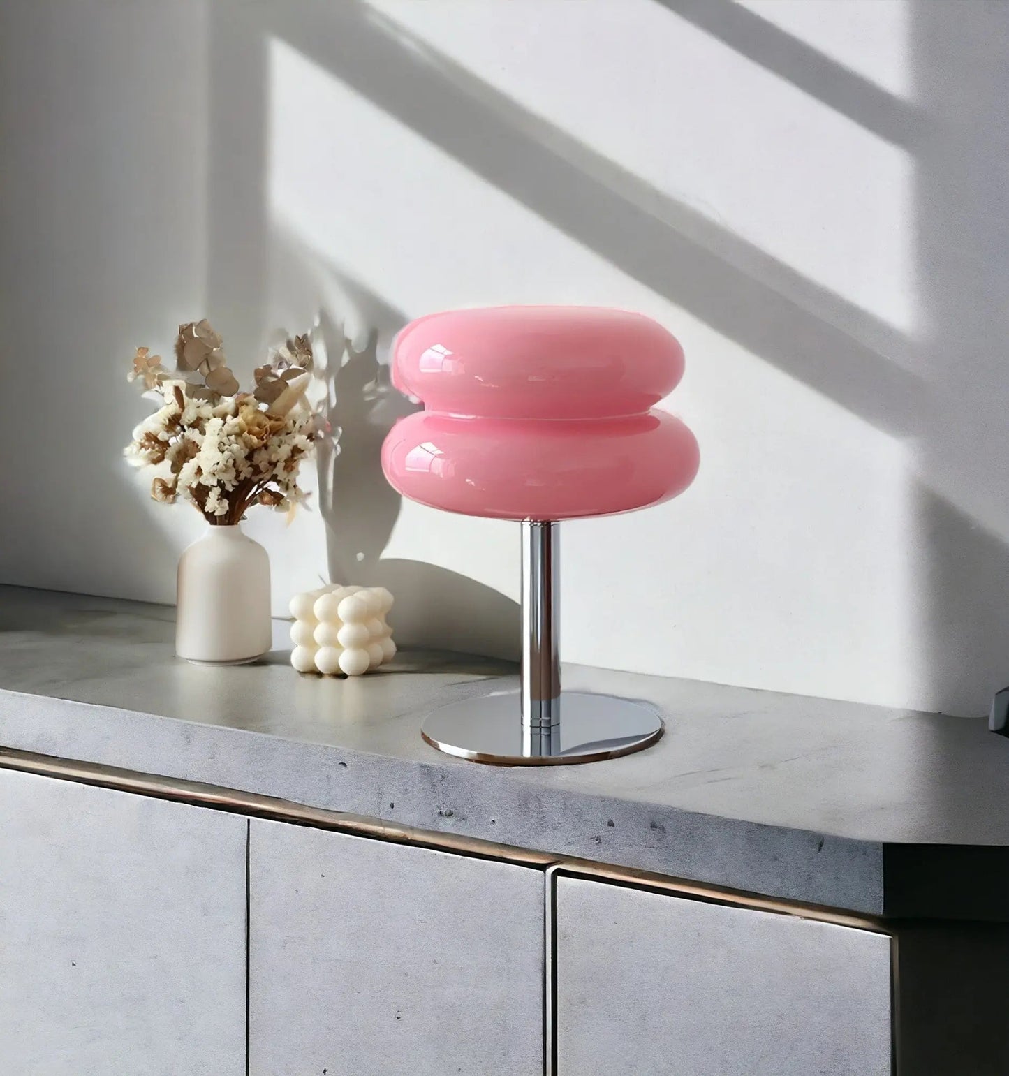 Stylish Glass Desk Lamp with USB and Color Changing Light