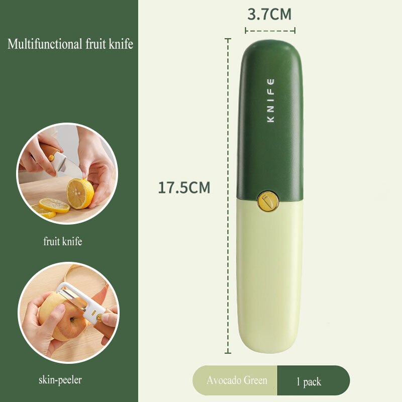 Compact 3-in-1 Pocket Peeler Knife