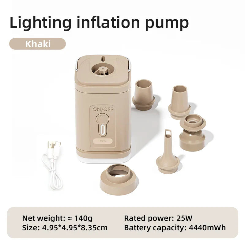 Compact Portable Electric Air Pump Inflate Deflate Kit