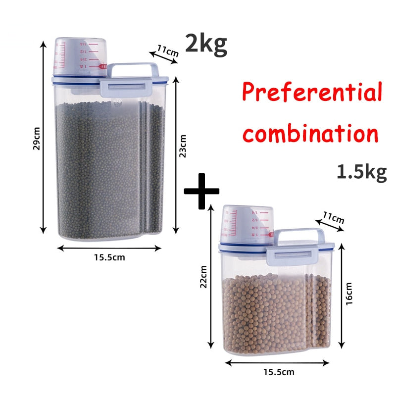 Fresh Pet Food Keeper Measuring Storage Container