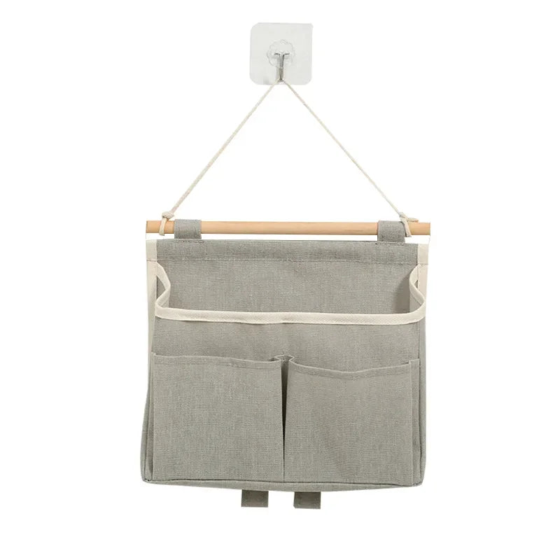 Compact Linen Hanging Storage Bag Organizer