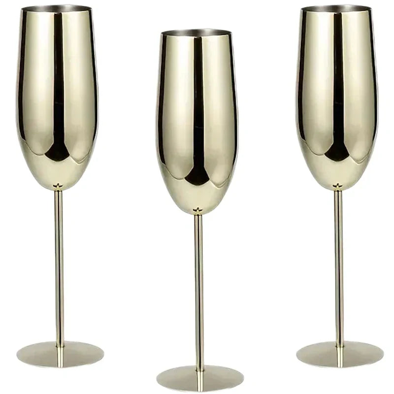 Durable Metal Drinking Glasses (Set of 6)