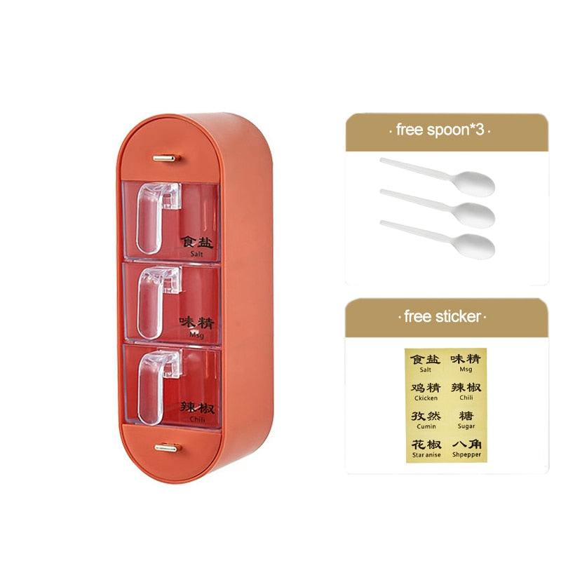 Space Saving Wall Mounted Spice Rack Organizer