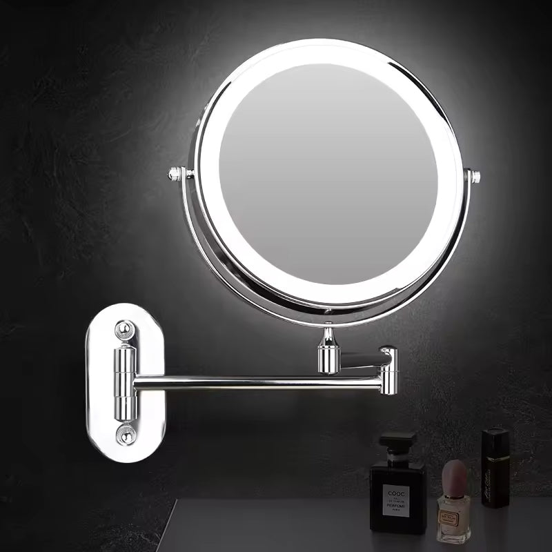 Portable LED Makeup Mirror with 3X Magnification